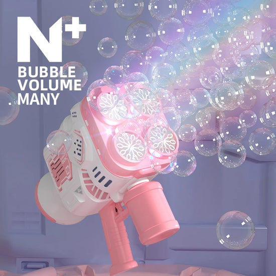 40 Holes Full Automatic Bubble Gun Toys For Kids Colorful Lights Soap Bubble Machine Outdoor Wedding Party Toy Games Gift