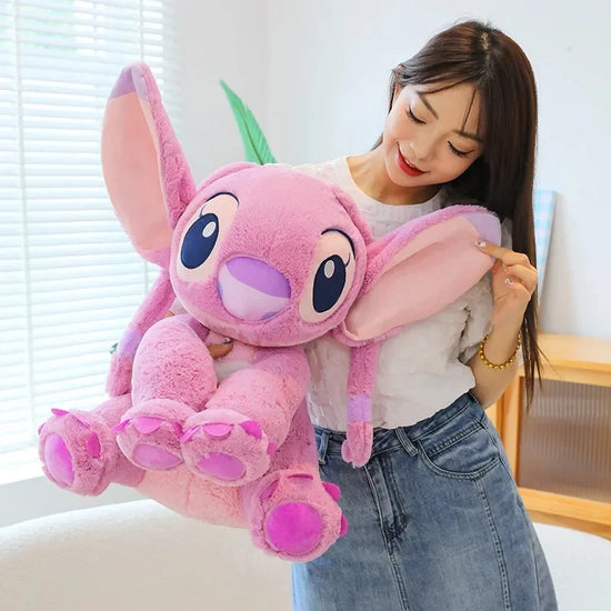 40/50CM Anime Cartoon Lilo & Stitch Kawaii Girl Plush Dolls Cute Angel Large Plush Toys Girl&