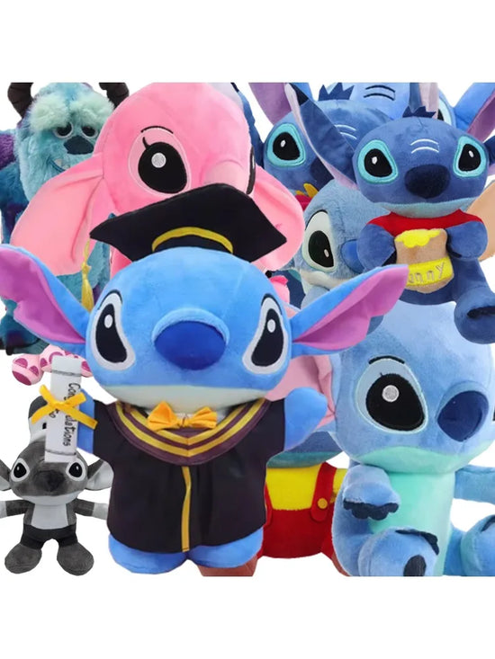 10-20cm Lilo & Stitch Couple Models Cartoon Stuffed Plush Dolls Anime Plush Baby Toys Pendant Toys Girl Kids Birthday Gift