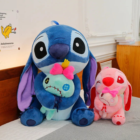 30-45cm Lilo & Stitch Doll Scrump Cartoon Pink Angel Plush Toy Cute Anime Soft Stuffed Kawaii Children&