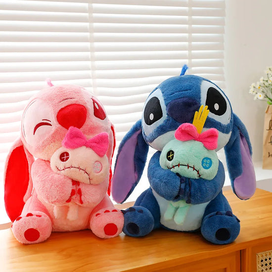 30-45cm Lilo & Stitch Doll Scrump Cartoon Pink Angel Plush Toy Cute Anime Soft Stuffed Kawaii Children&