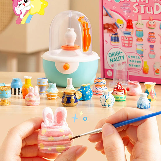 Clay Sculpting Activity Kit Educational Pottery Wheel Toy For Kids Electric Diy Clay Sculpting Activity For Boys For Toddlers