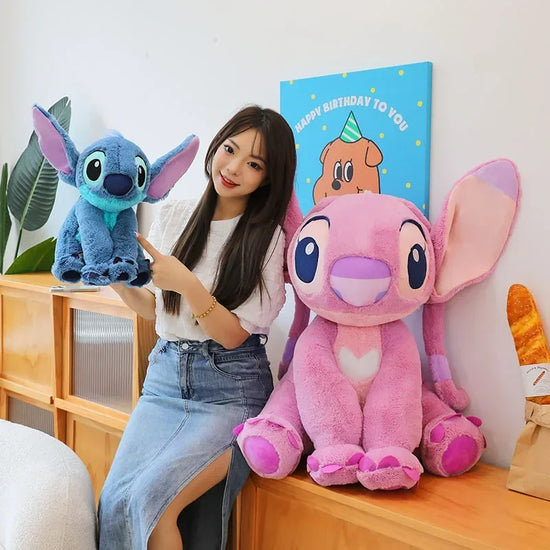 40/50CM Anime Cartoon Lilo & Stitch Kawaii Girl Plush Dolls Cute Angel Large Plush Toys Girl&